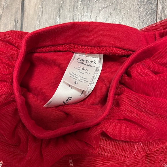 🌱🦢4 FOR $15!🦢🌱 Red Tulle Skirted Leggings with Candy Cane Print - Picture 2 of 2